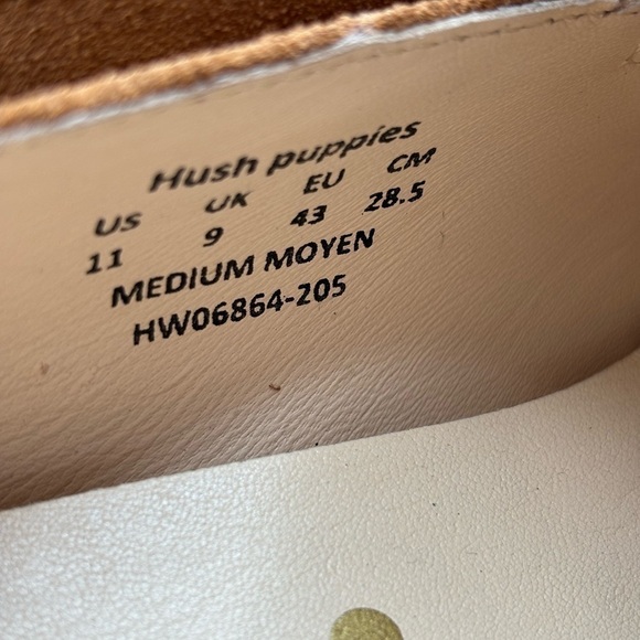 Hush Puppies Womens Lug Sole Loafers Carmel Water Resistant Suede Chunky Size 11 - Picture 9 of 12